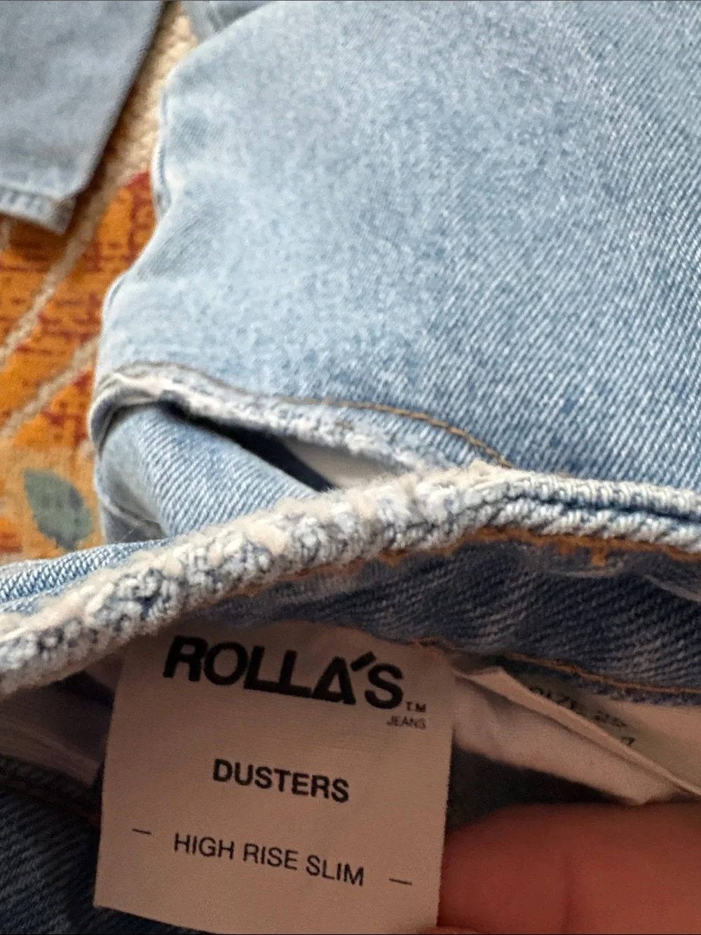 ROLLA'S Light Blue High-Rise Straight Leg Jeans